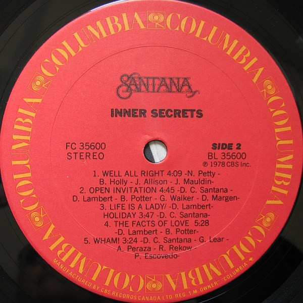 Santana - Inner Secrets | Columbia (FC 35600) - 3