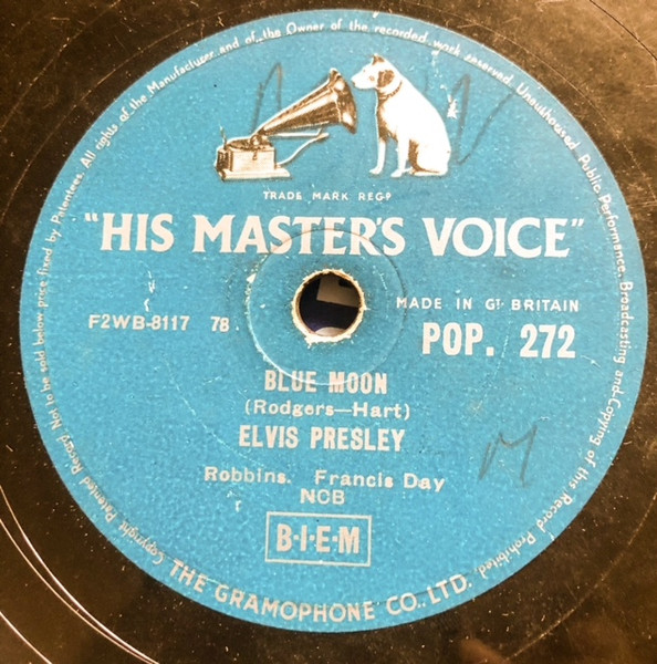 Elvis Presley - Blue Moon / I Don't Care If The Sun Don't Shine | His Master's Voice (POP. 272) - main