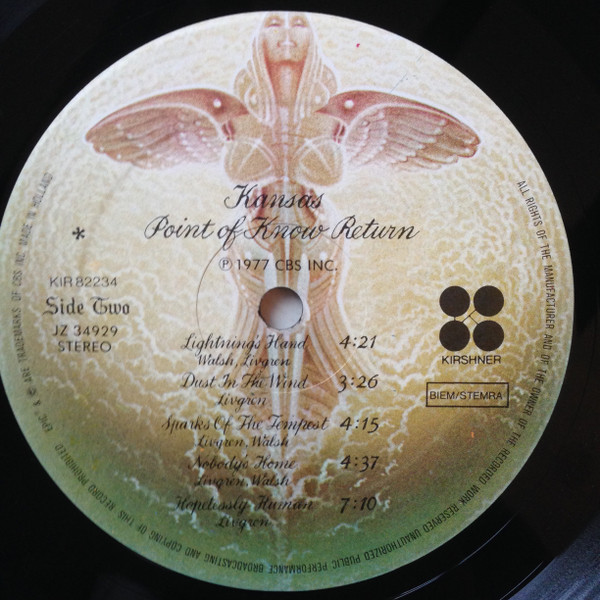 Kansas - Point Of Know Return | Kirshner (KIR 82234) - 4