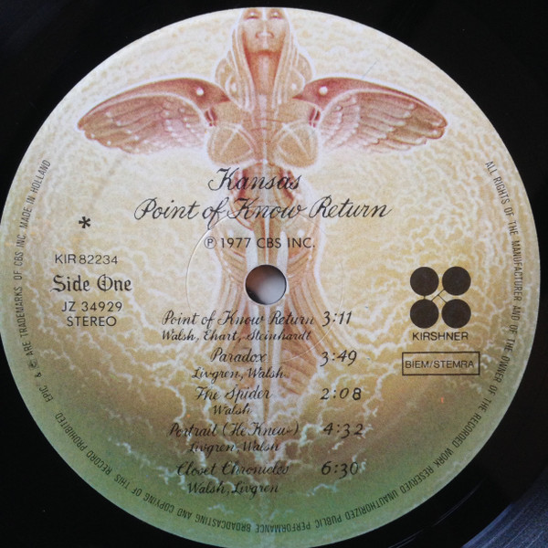 Kansas - Point Of Know Return | Kirshner (KIR 82234) - 3