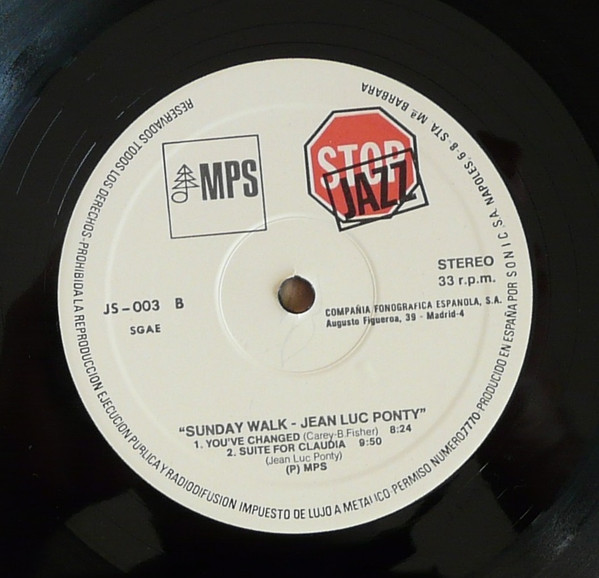 Jean-Luc Ponty Quartet - Sunday Walk | MPS Records (JS - 003) - 4