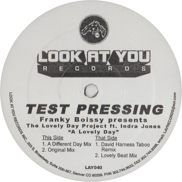 Franky Boissy Presents The Lovely Day Project Feat. Indra Jones - A Lovely Day | Look At You Records (LAY040)