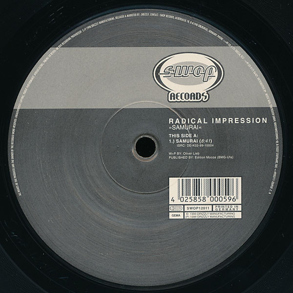Radical Impression - Samurai | Swop Records (SWOP12011) Radical Impression - Samurai | Swop Records (SWOP12011)