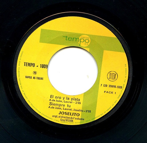 Joselito - El Oro y la Plata | Discos Tempo S.A. (1009 M) - 3