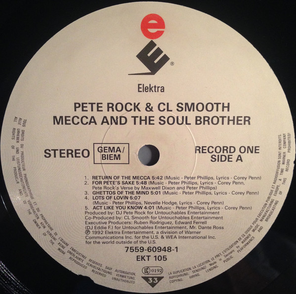 Pete Rock & C.L. Smooth - Mecca And The Soul Brother | Elektra (7559-60948-1) - 2