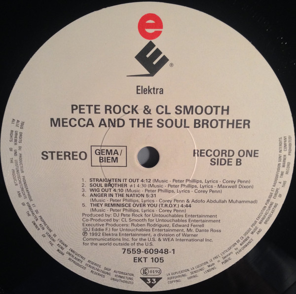 Pete Rock & C.L. Smooth - Mecca And The Soul Brother | Elektra (7559-60948-1) - 3