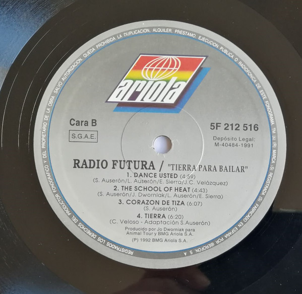 Radio Futura - Tierra Para Bailar | Ariola (5F 212 516) - 4