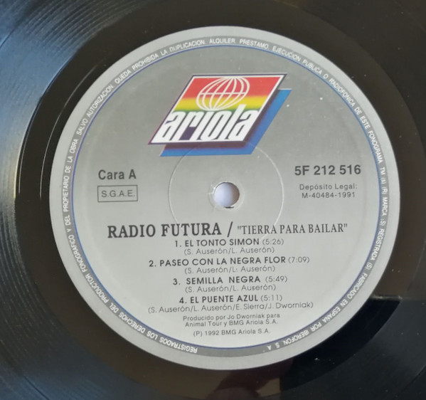 Radio Futura - Tierra Para Bailar | Ariola (5F 212 516) - 3