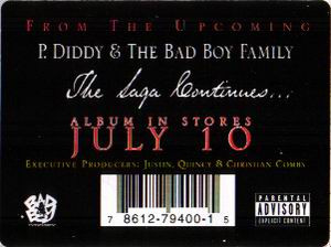 P. Diddy , Black Rob & Mark Curry - Bad Boy For Life | Bad Boy Entertainment (78612-79400-1) - 2