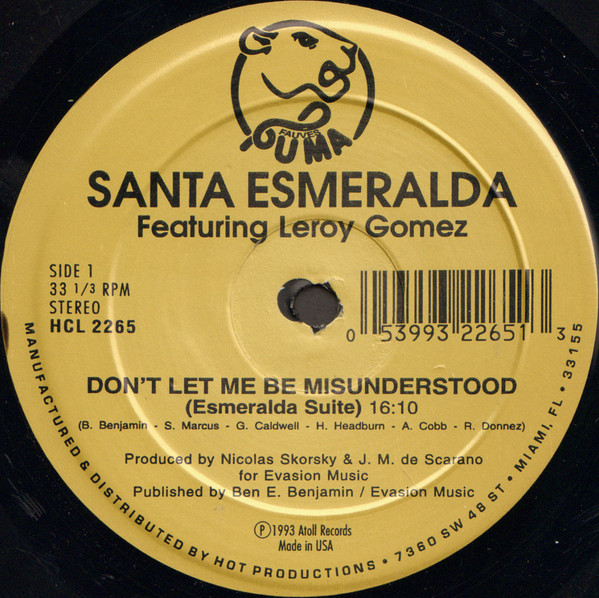 Santa Esmeralda - Don't Let Me Be Misunderstood / The House Of The Rising Sun | Fauves Puma (HCL 2265) Santa Esmeralda - Don't Let Me Be Misunderstood / The House Of The Rising Sun | Fauves Puma (HCL 2265)