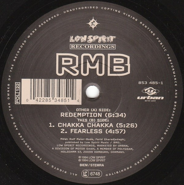 RMB - Redemption | Low Spirit Recordings (853 485-1)