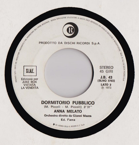 Frank Sinatra / Anna Melato - Let Me Try Again = Laisse Moi Le Temps / Dormitorio Pubblico | Reprise Records (J.B. 43) - 2