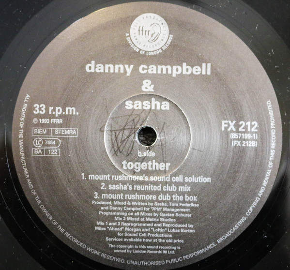 Danny Campbell & Sasha - Together | FFRR (FX 212) - 3