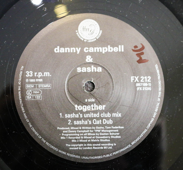 Danny Campbell & Sasha - Together | FFRR (FX 212) - 2