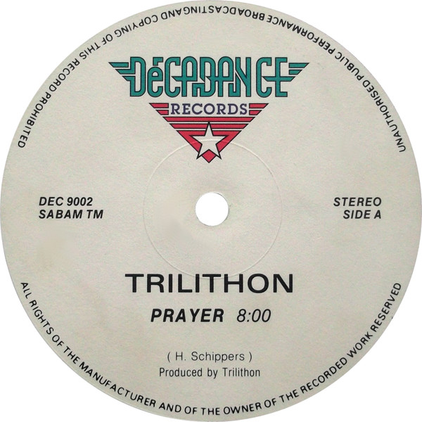 Trilithon - Prayer | Decadance Records (DEC 9002) - main Trilithon - Prayer | Decadance Records (DEC 9002) - main