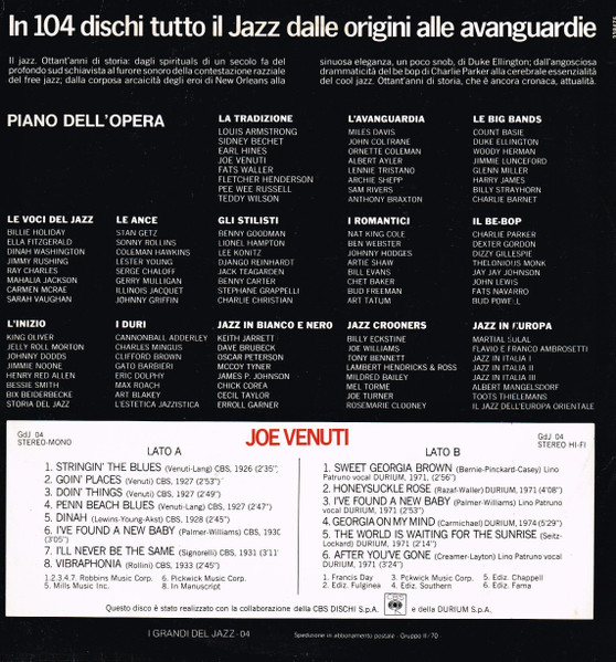 Joe Venuti - Joe Venuti | Fabbri Editori (GdJ 04) - 2