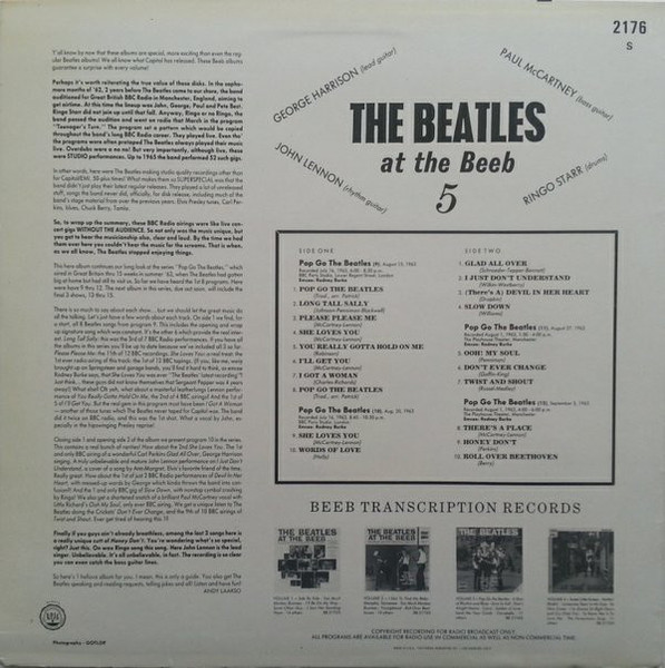 The Beatles - The Beatles At The Beeb Vol. 5 & 6 | Beeb Transcription Records (BB 2176/S) - 2 The Beatles - The Beatles At The Beeb Vol. 5 & 6 | Beeb Transcription Records (BB 2176/S) - 2