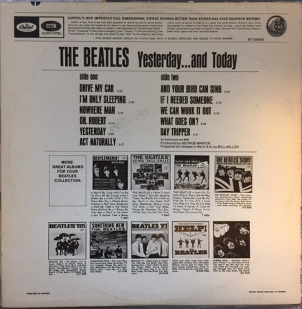 The Beatles - Yesterday And Today [Vinyl] | Capitol Records (ST 2553) - 2
