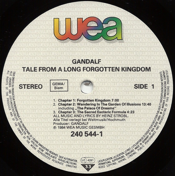 Gandalf - Tale From A Long Forgotten Kingdom | WEA (240 544-1) - 3 Gandalf - Tale From A Long Forgotten Kingdom | WEA (240 544-1) - 3