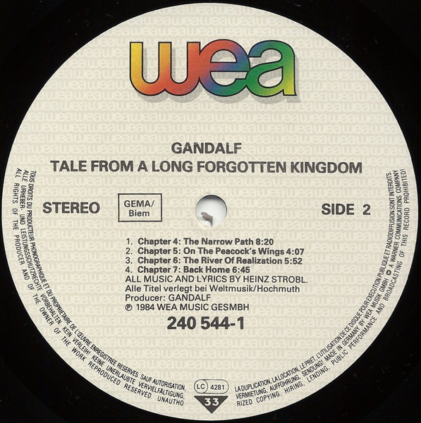 Gandalf - Tale From A Long Forgotten Kingdom | WEA (240 544-1) - 4 Gandalf - Tale From A Long Forgotten Kingdom | WEA (240 544-1) - 4