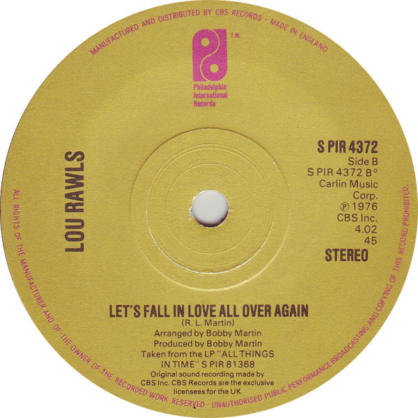 Lou Rawls - You'll Never Find Another Love Like Mine | Philadelphia International Records (S PIR 4372) - 2