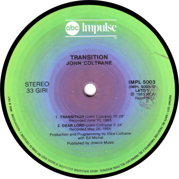 John Coltrane - Transition | ABC Impulse! (IMPL 5003) - 2 John Coltrane - Transition | ABC Impulse! (IMPL 5003) - 2