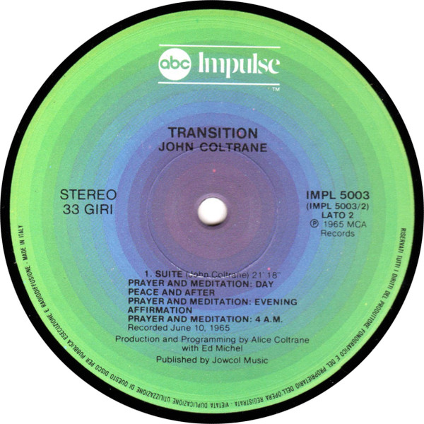 John Coltrane - Transition | ABC Impulse! (IMPL 5003) - 3 John Coltrane - Transition | ABC Impulse! (IMPL 5003) - 3