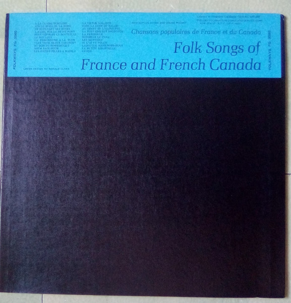 Jacques Labrecque - Folk Songs Of France And French Canada [Vinyl] | Folkways Records (FG 3560) - 3