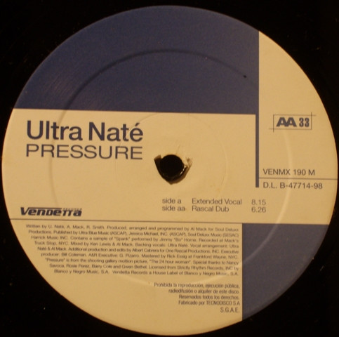 Ultra Naté - Pressure | Vendetta Records (VENMX 190)