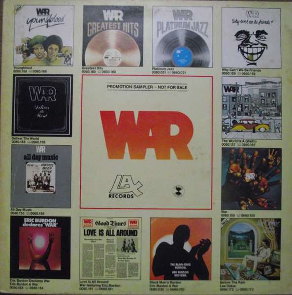 War - Promotional Sampler - Not For Sale | LAX Records (0901.006)