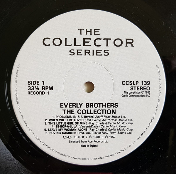Everly Brothers - The Everly Brothers Collection | Castle Communications (CCSLP 139) - 3
