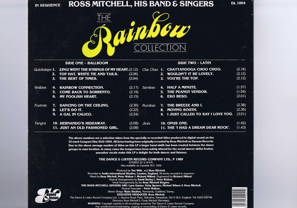 Ross Mitchell His Band & Singers - The Rainbow Collection | Dance & Listen (DL 1004) - 2