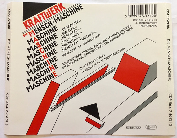Kraftwerk - Die Mensch-Maschine CD | EMI (CDP 564-7 46131 2) - 2 Kraftwerk - Die Mensch-Maschine CD | EMI (CDP 564-7 46131 2) - 2
