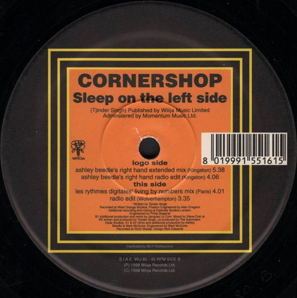 Cornershop - Sleep On The Left Side | Wiiija Records (WIJ 80)