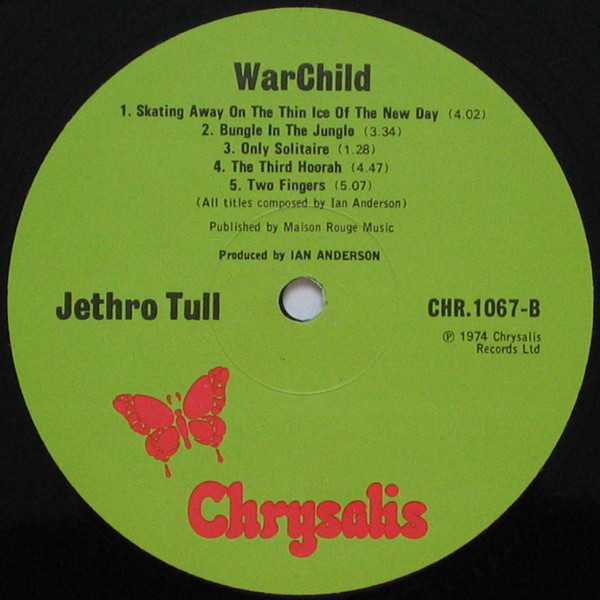 Jethro Tull - War Child | Chrysalis (CHR 1067) - 4 Jethro Tull - War Child | Chrysalis (CHR 1067) - 4