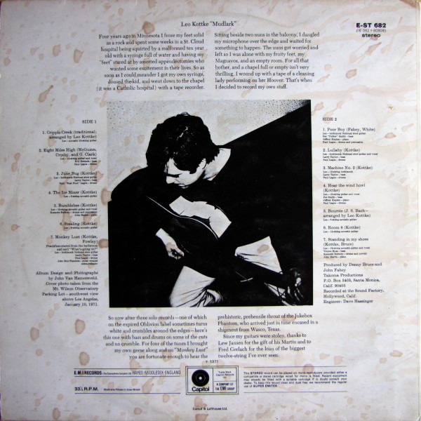 Leo Kottke - Mudlark | Capitol Records (E-ST 682) - 2 Leo Kottke - Mudlark | Capitol Records (E-ST 682) - 2