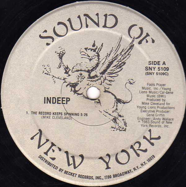 Indeep - The Record Keeps Spinning | Sound Of New York (SNY 5109) - main
