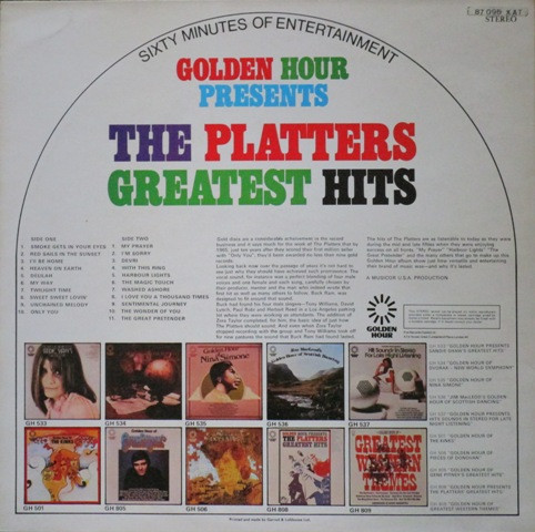 The Platters - Golden Hour Presents The Platters Greatest Hits | Golden Hour (GH 808) - 2 The Platters - Golden Hour Presents The Platters Greatest Hits | Golden Hour (GH 808) - 2
