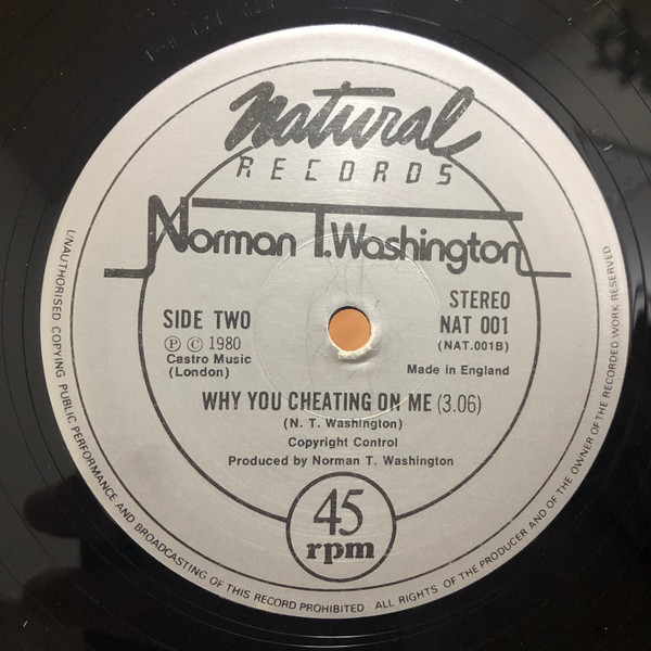 Norman T. Washington - Just As You Are | Natural Records (NAT 001) - 4
