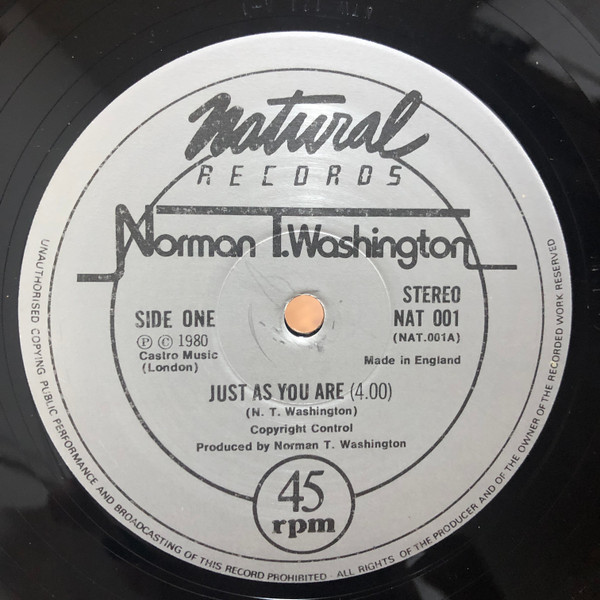 Norman T. Washington - Just As You Are | Natural Records (NAT 001) - 3