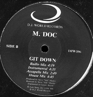 M. Doc - I'm  So Cool | D.J. World Records (DJW 106)