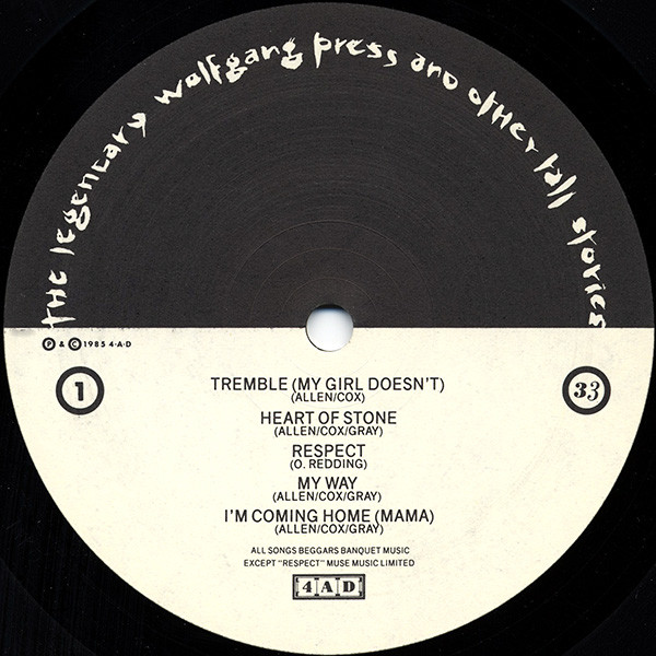 The Wolfgang Press - The Legendary Wolfgang Press And Other Tall Stories | 4AD (CAD 514) - 3