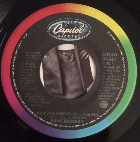 Anne Murray - Now And Forever (You And Me) | Capitol Records (B-5547) - 2
