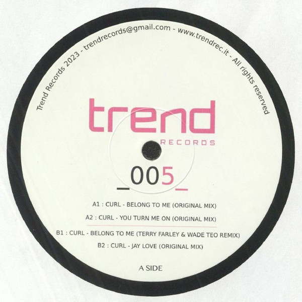 Curl - Belong To Me EP | Trend Records Limited (TRLTD005) - main