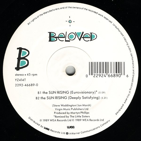 The Beloved - The Sun Rising | WEA (YZ414T) - 3 The Beloved - The Sun Rising | WEA (YZ414T) - 3