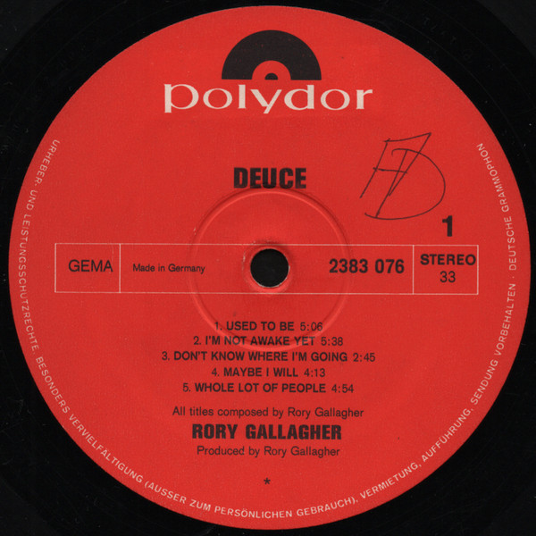 Rory Gallagher - Deuce | Polydor (2383 076) - 3 Rory Gallagher - Deuce | Polydor (2383 076) - 3