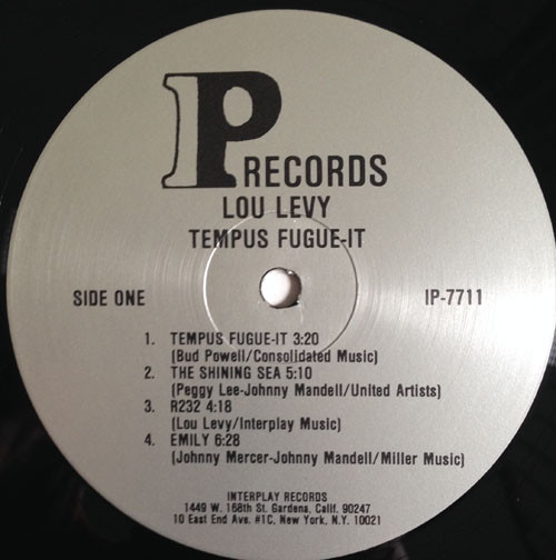 Lou Levy - Tempus Fugue-It | Interplay Records (IP-7711) - 3