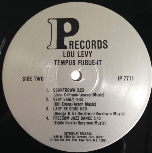Lou Levy - Tempus Fugue-It | Interplay Records (IP-7711) - 4