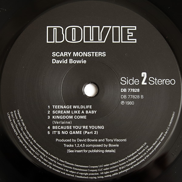 David Bowie - Scary Monsters | Parlophone (DB 77828) - 3