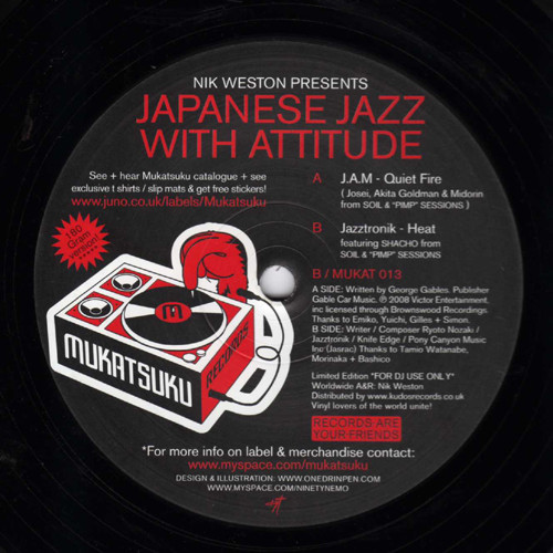 Nik Weston - Presents Japanese Jazz With Attitude | Mukatsuku Records (MUKAT 013)